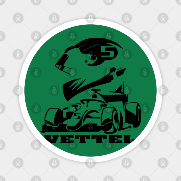 F1 Vettel Magnet by Lifeline/BoneheadZ Apparel